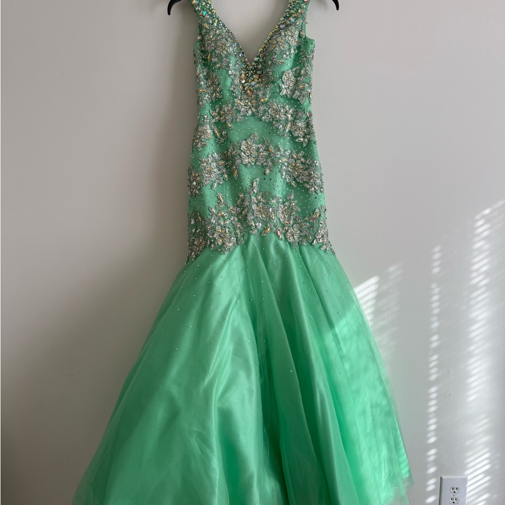 Tony Bowls Sparkling Green Girls Dress